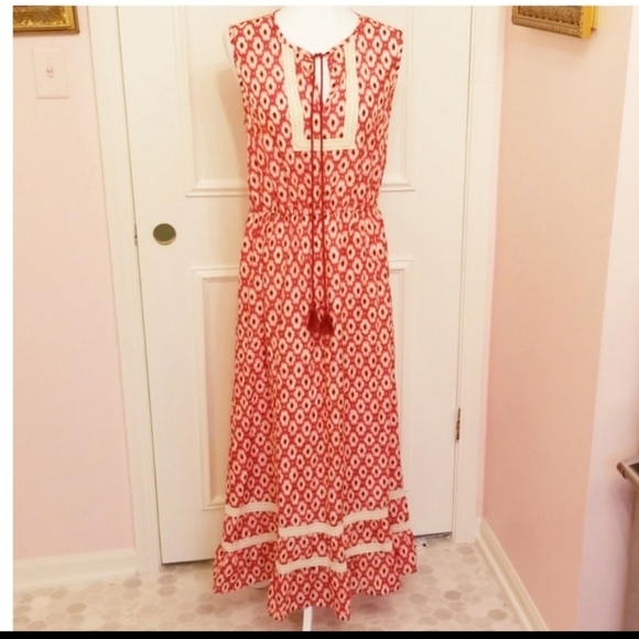 KATE SPADE 100% silk poppy print maxi dress - Picture 6 of 6